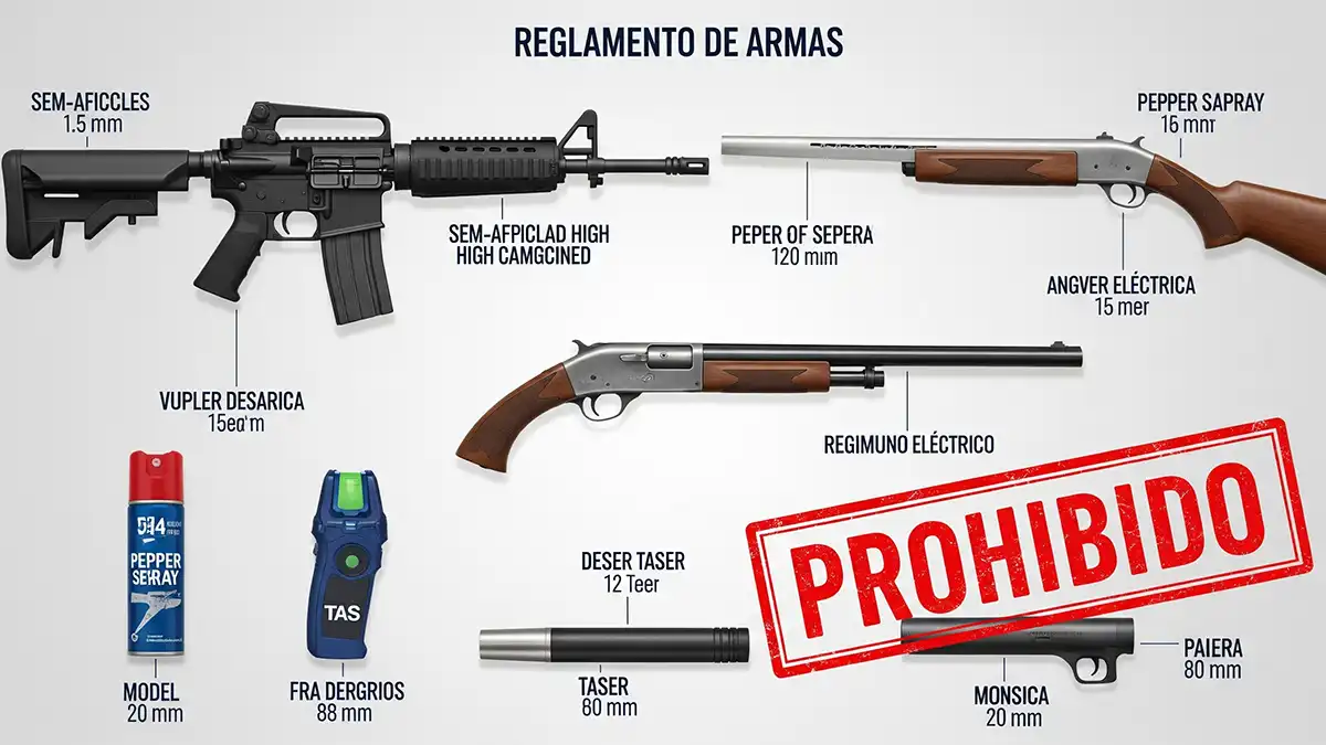 Listado oficial de armas prohibidas en España según la normativa vigente
