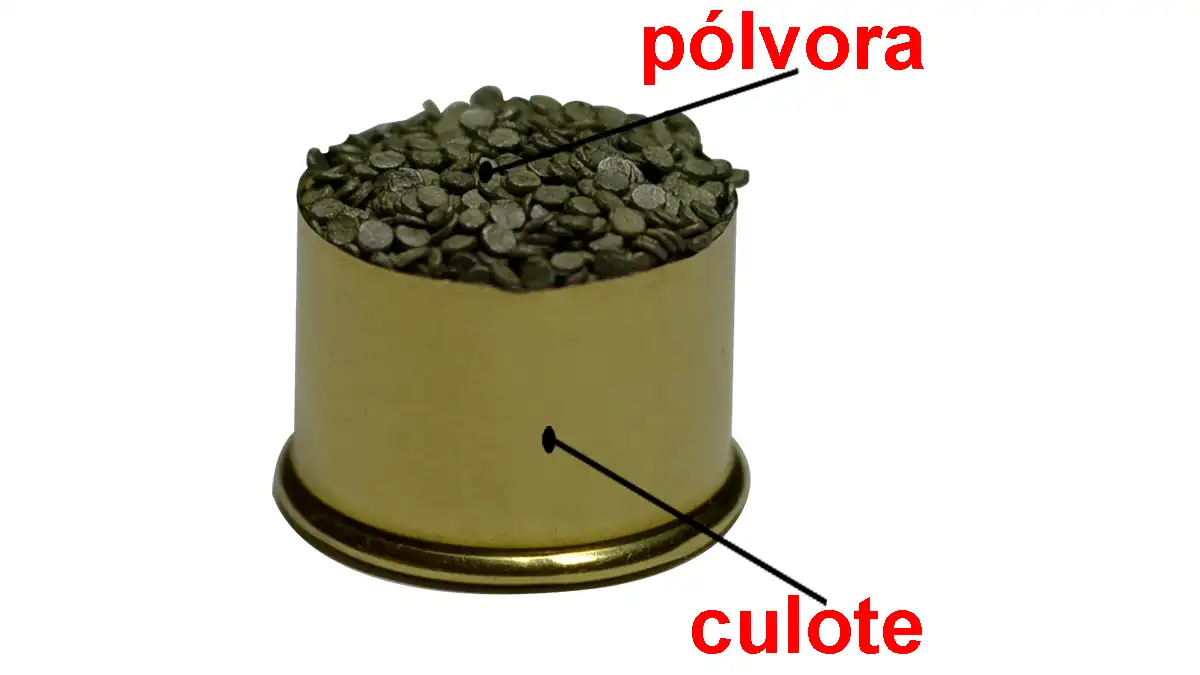 El culote del cartucho semimetálico: componente metálico que aloja el fulminante