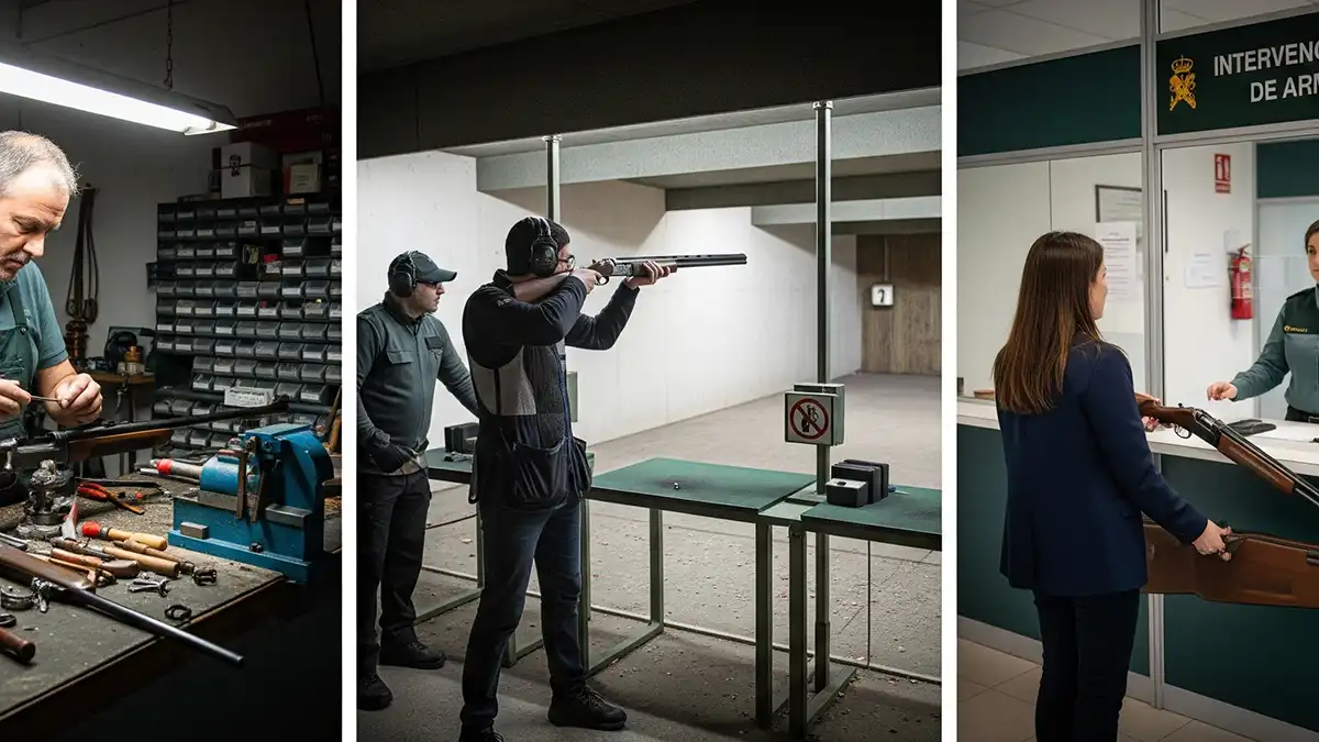 Procedimientos oficiales para reparación y depósito de armas en España