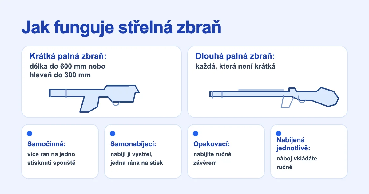 Jak funguje střelná zbraň: krátká a dlouhá palná zbraň a čtyři způsoby nabíjení